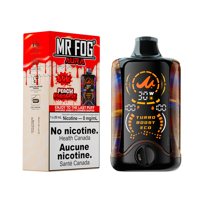 Mr Fog AURA - Peach Paradise | Disposable Vape | Edmonton Vape Shop + Delivery Vapour Choice Mr Fog AURA - Peach Paradise | Disposable Vape | Edmonton Vape Shop + Delivery Vapour Choice