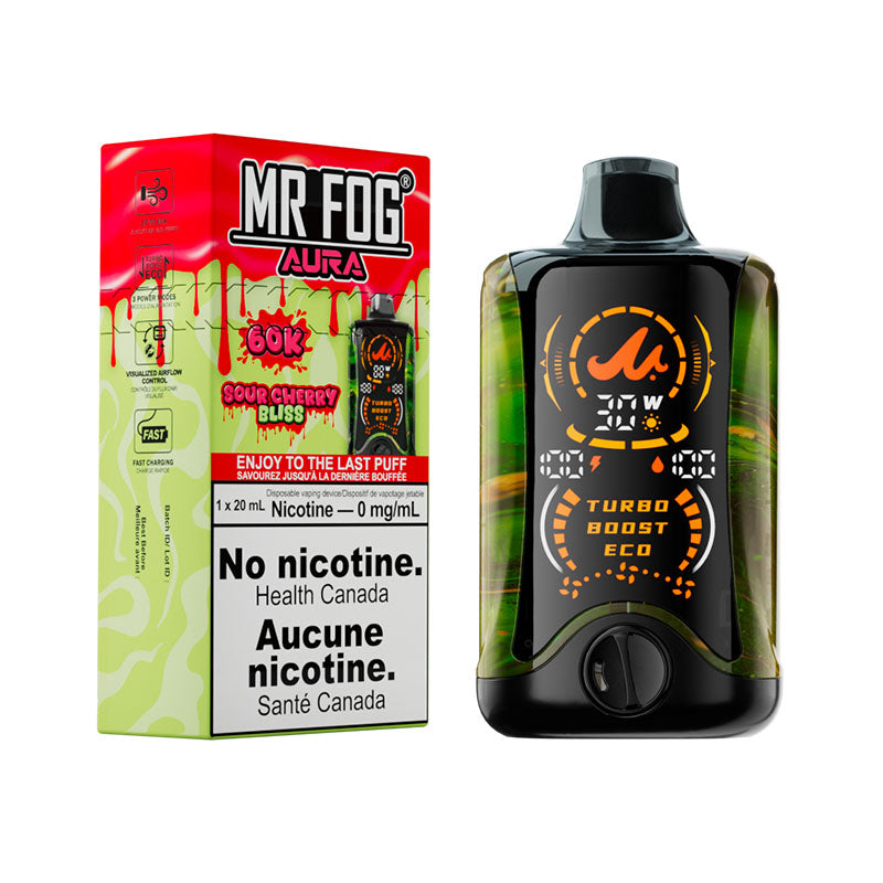 Mr Fog AURA - Sour Cherry Bliss | Disposable Vape | Edmonton Vape Shop + Delivery Vapour Choice Mr Fog AURA - Sour Cherry Bliss | Disposable Vape | Edmonton Vape Shop + Delivery Vapour Choice