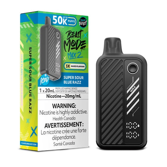 Flavour Beast Beast Mode Max 2 - Super Sour Blue Razz | Disposable Vape | Edmonton Vape Shop + Delivery Vapour Choice Flavour Beast Beast Mode Max 2 - Super Sour Blue Razz | Disposable Vape | Edmonton Vape Shop + Delivery Vapour Choice
