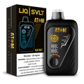 ATOM 99K disposable vape device and packaging in Blue Razz flavor