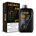 LIQ SVLT ATOM 99K disposable vape device and packaging in Watermelon BBG flavor