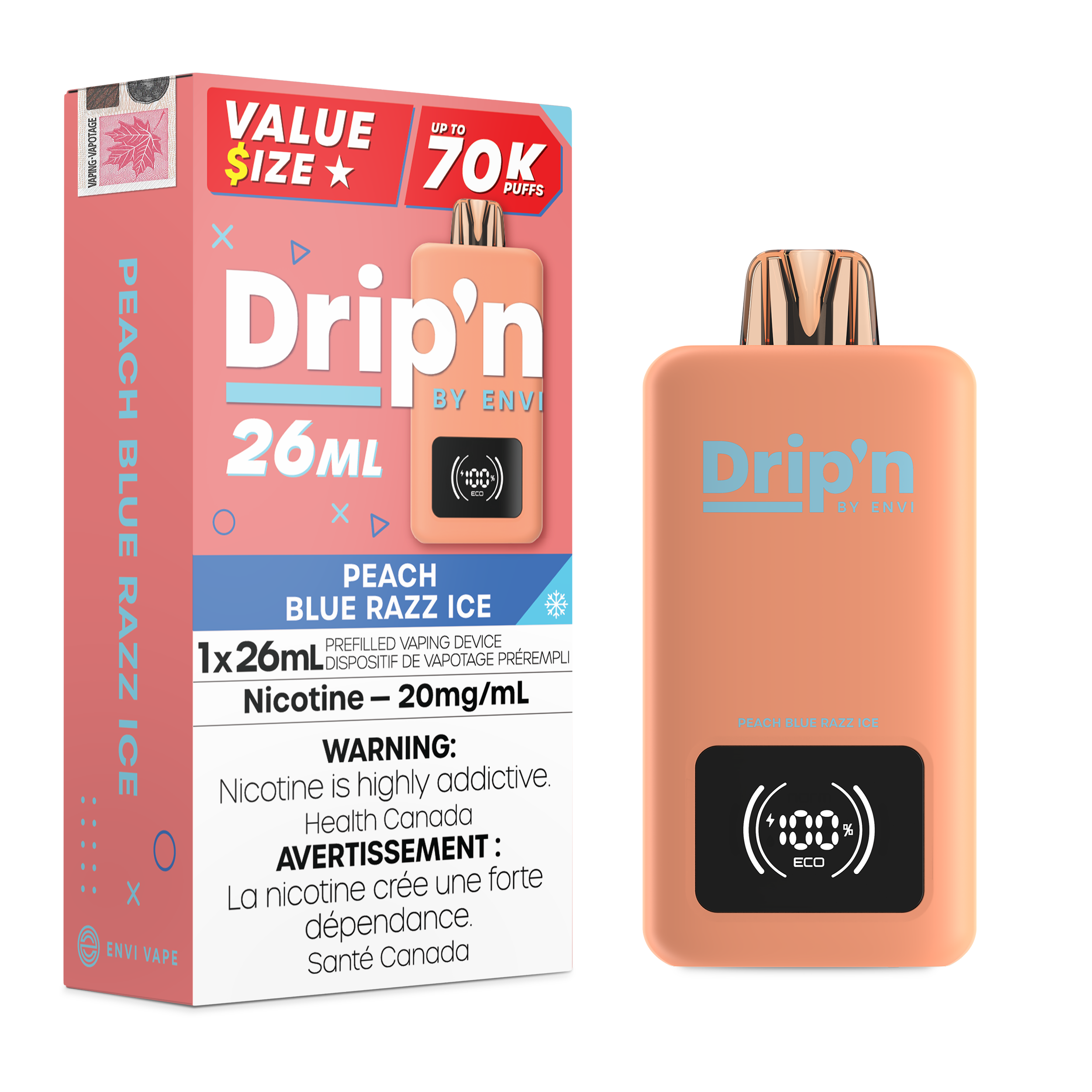 Drip'n 26ML - Peach Blue Razz Ice [AB]
