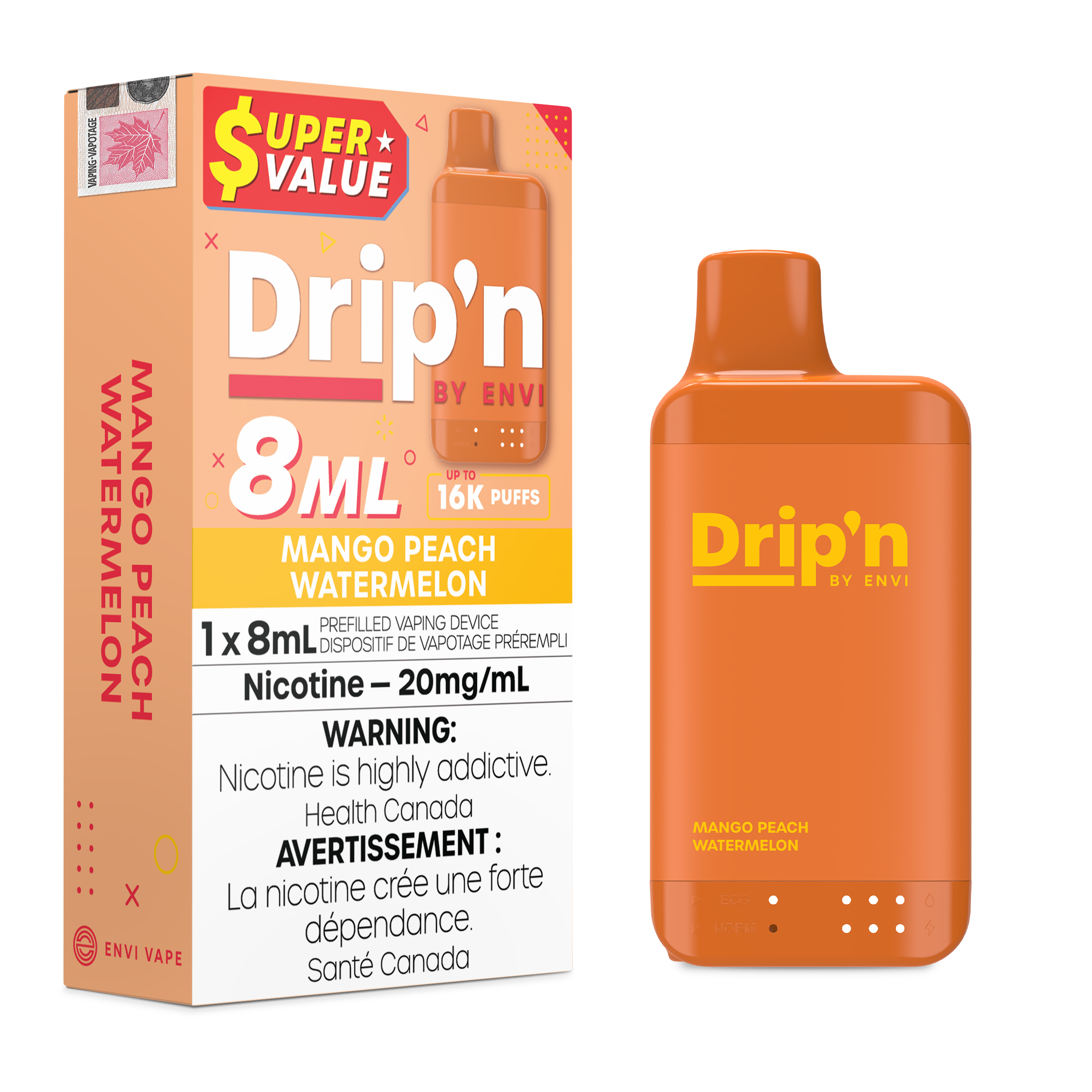 Drip'n 8ML - Mango Peach Watermelon [AB]