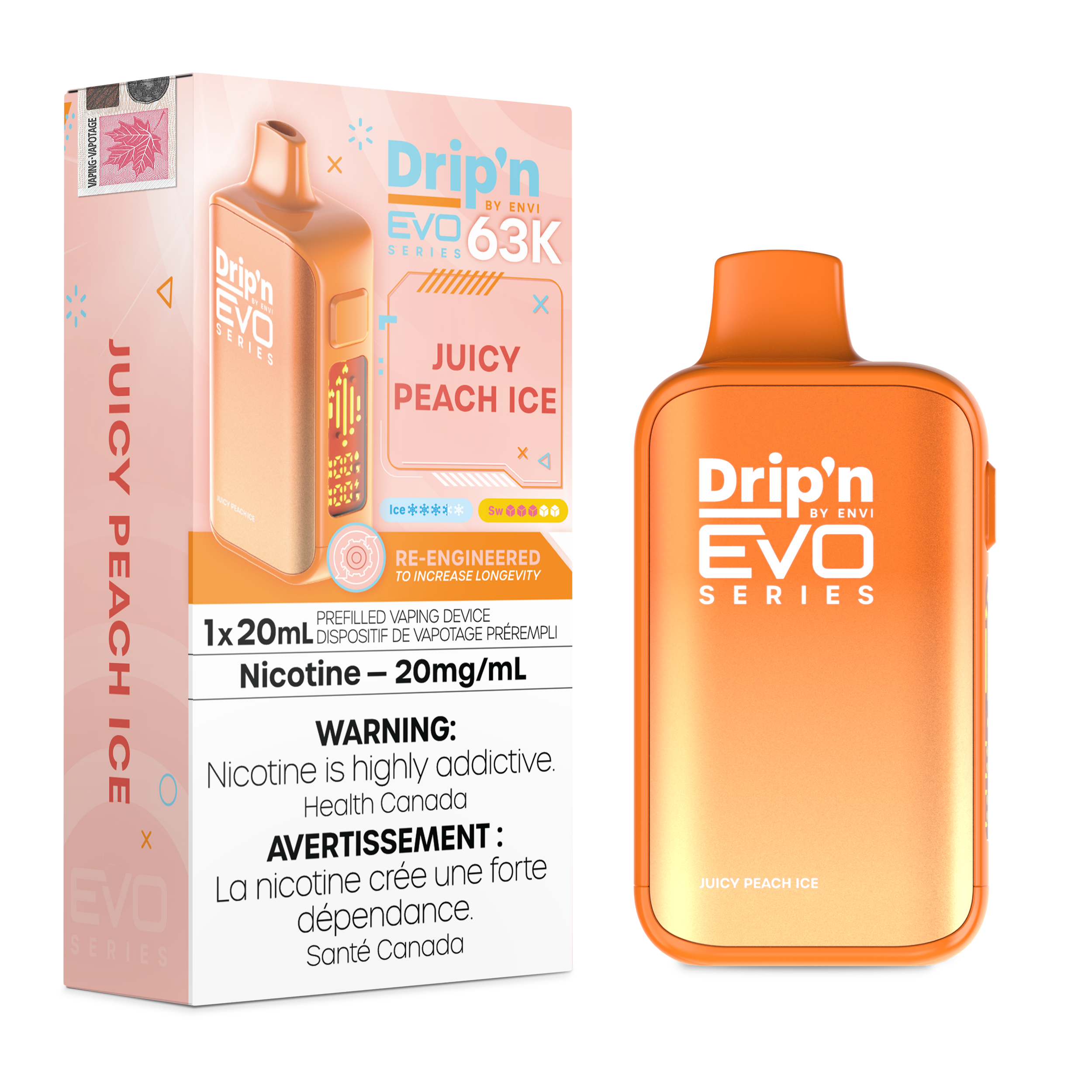 Drip'n EVO 63K - Juicy Peach Ice