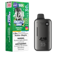 Alpha vape device and packaging on a white background