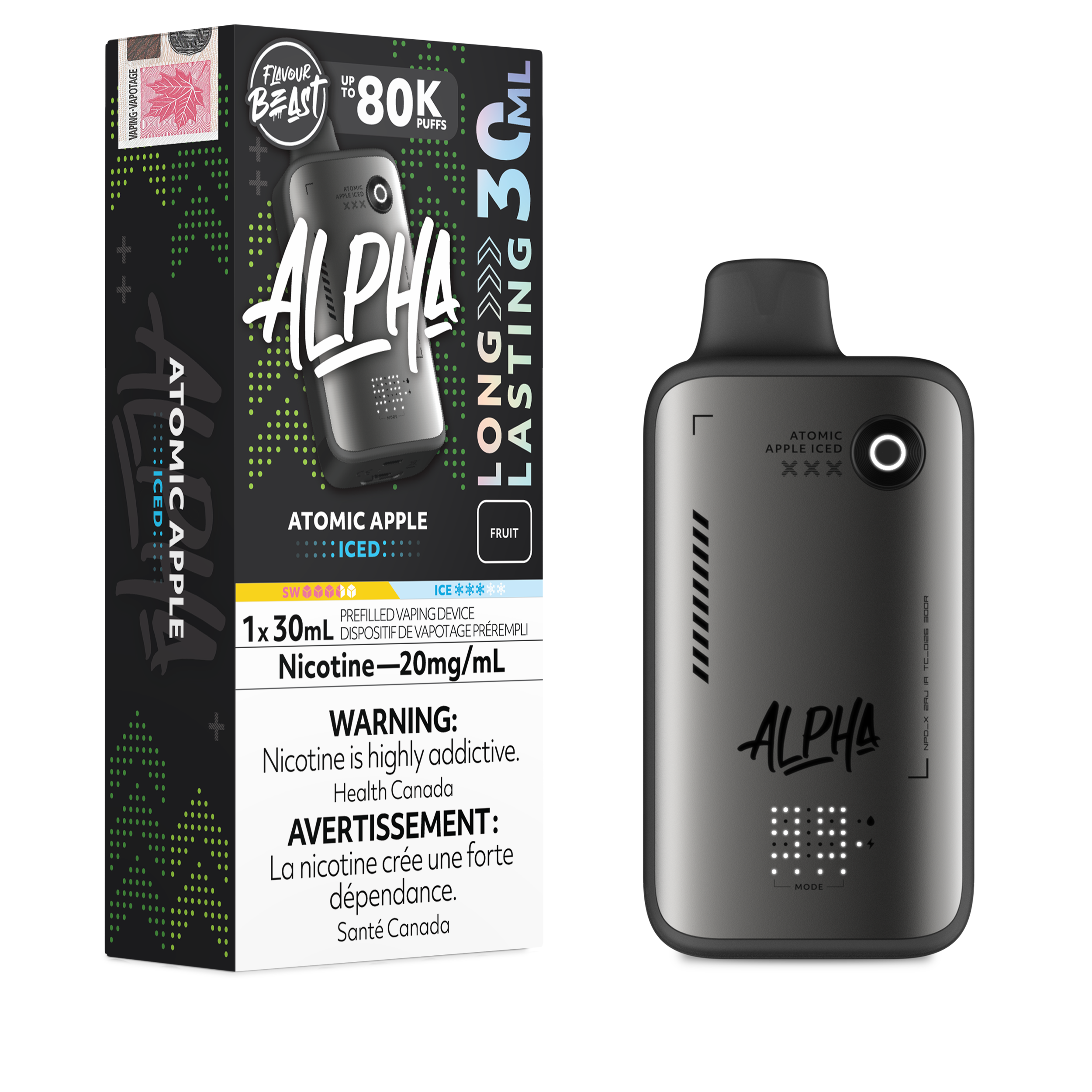 Flavour Beast Alpha Disposable - Atomic Apple Iced