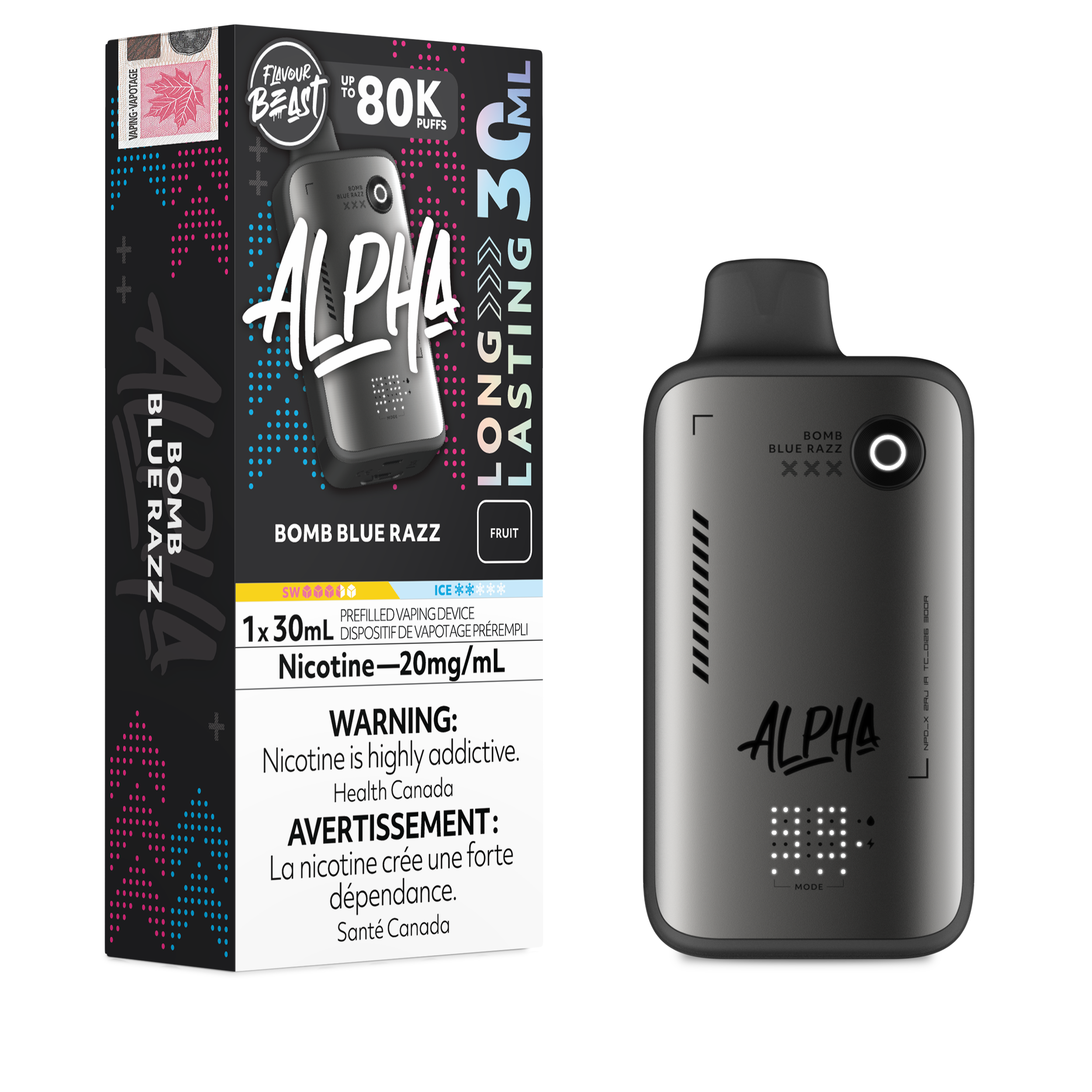 Flavour Beast Alpha Disposable - Bomb Blue Razz