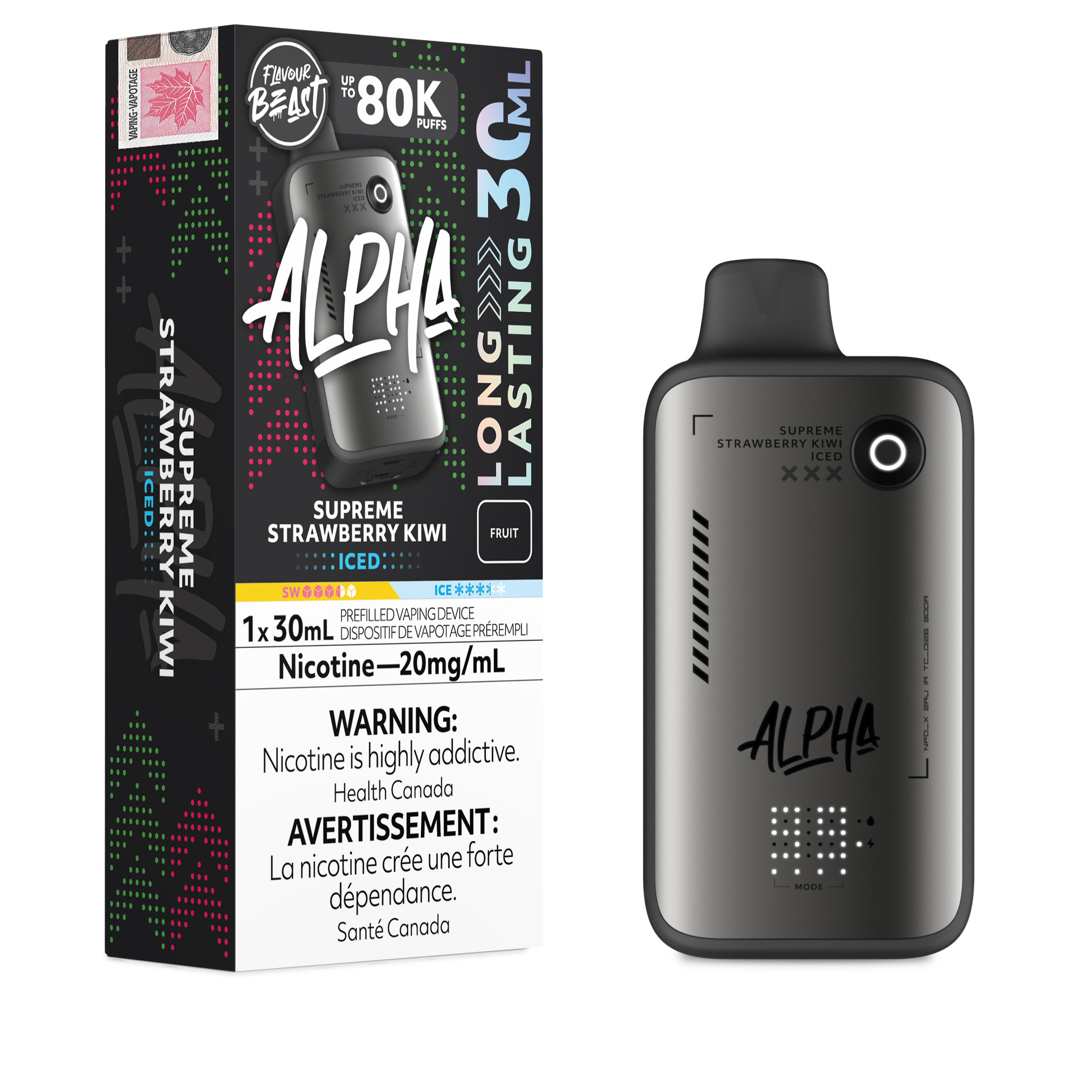 Flavour Beast Alpha Disposable - Supreme Strawberry Kiwi Iced