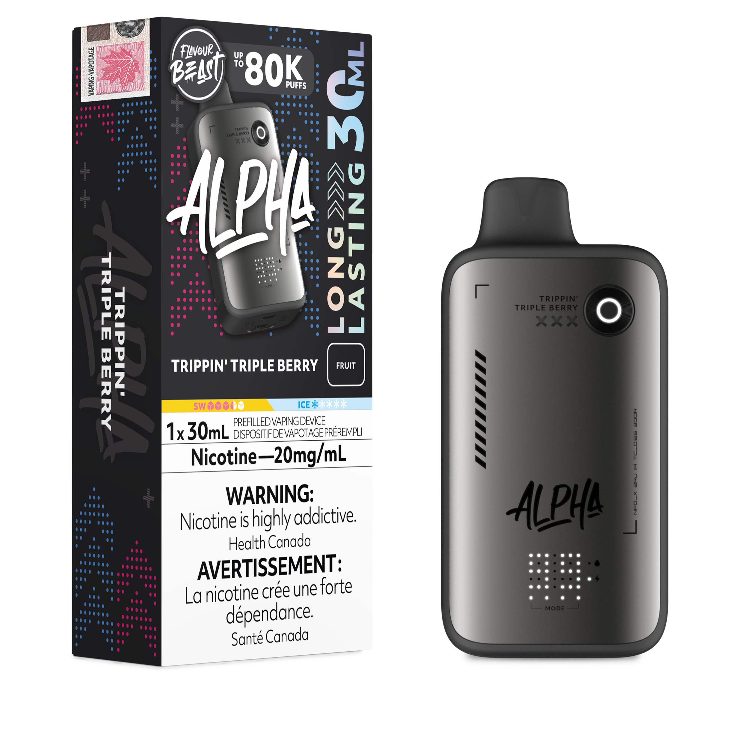 Flavour Beast Alpha Disposable - Trippin' Triple Berry