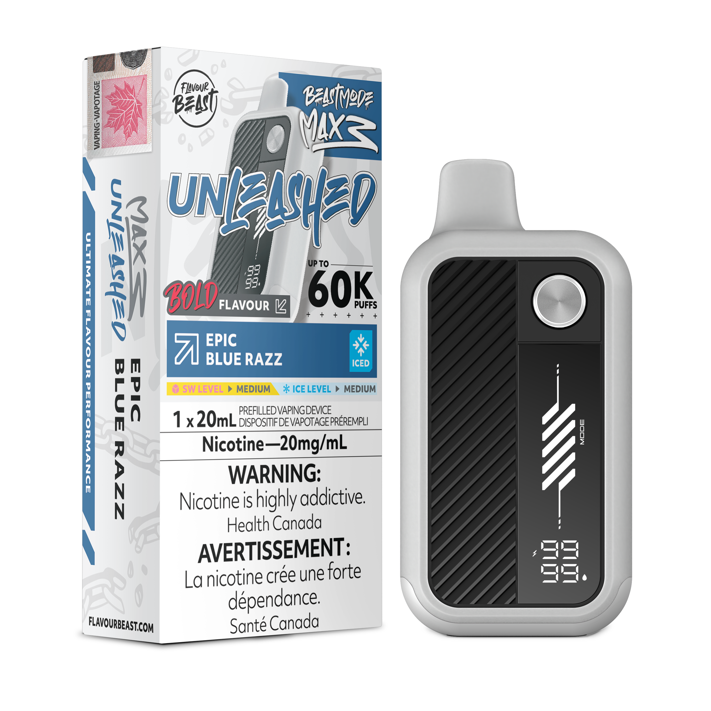 Flavour Beast Beast Mode Max 3 - Epic Blue Razz Iced