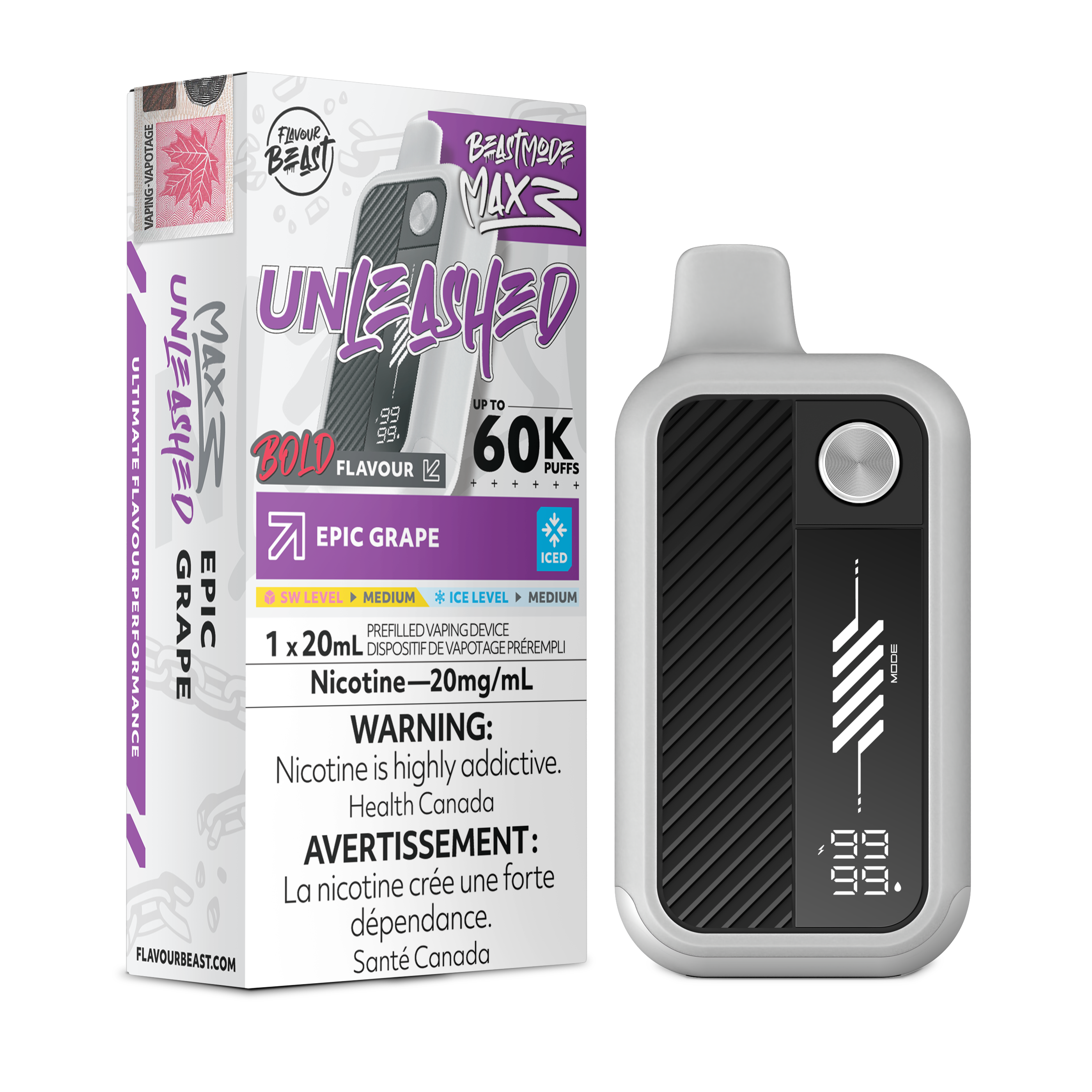 Flavour Beast Beast Mode Max 3 - Epic Grape Iced