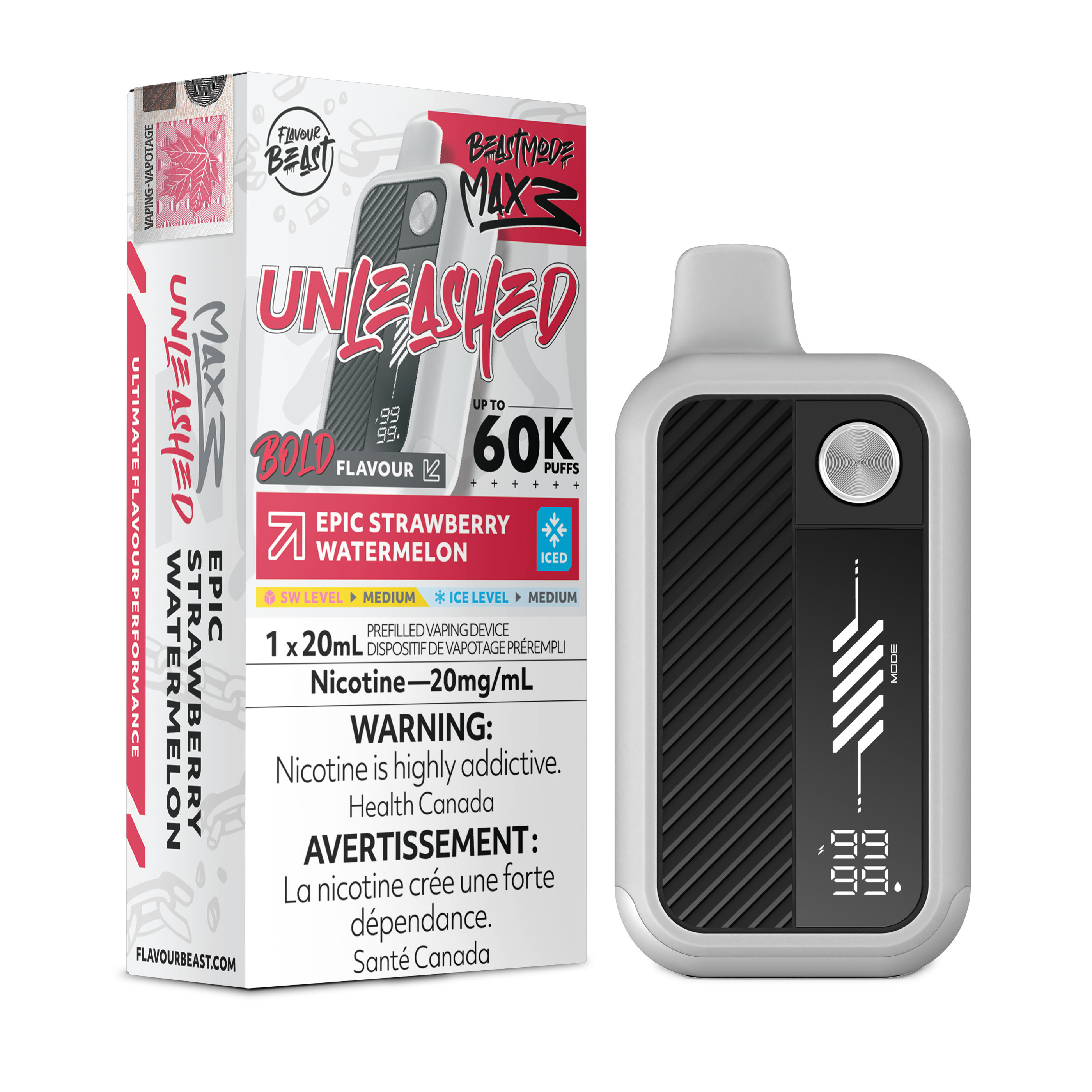 Flavour Beast Beast Mode Max 3 - Epic Strawberry Watermelon Iced