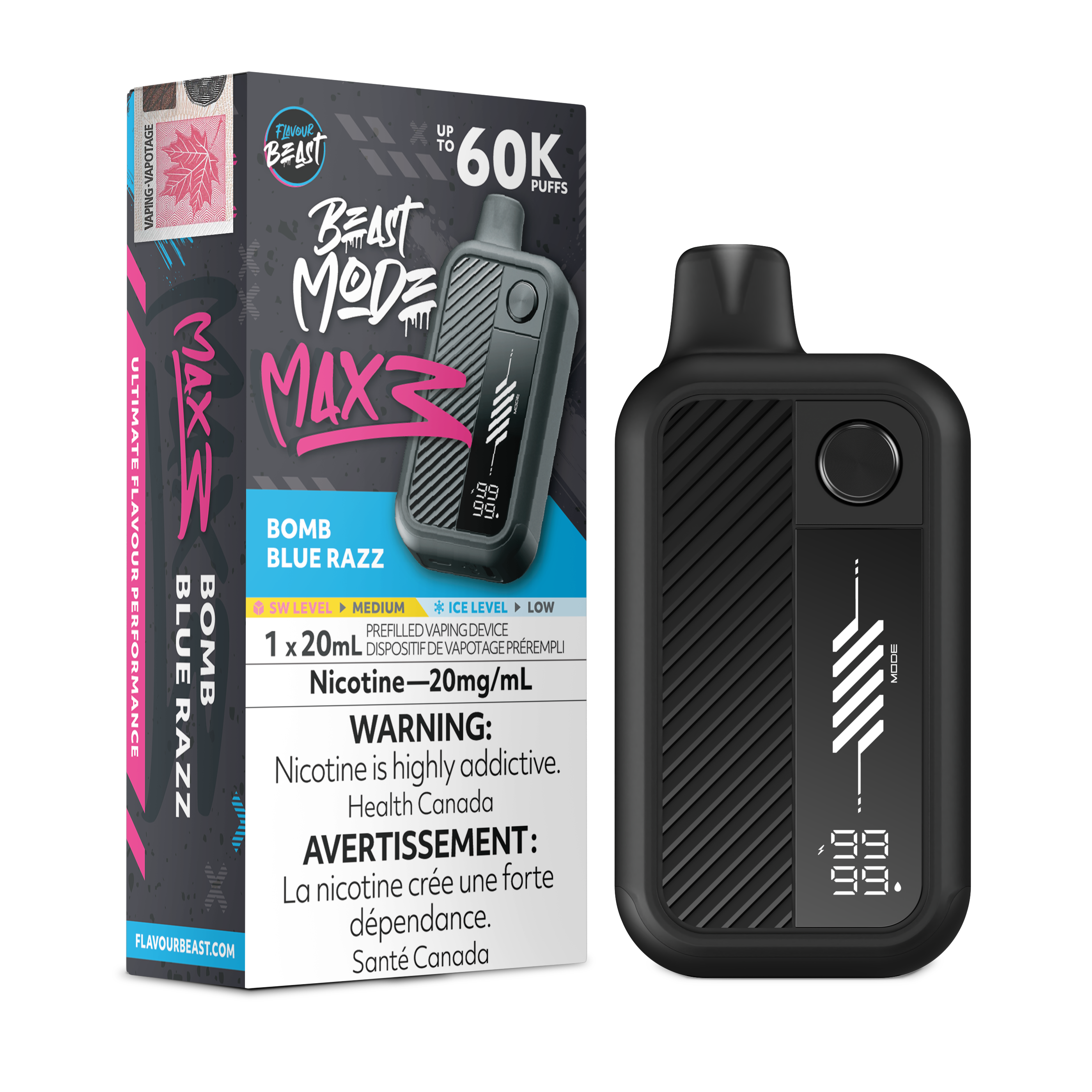 Flavour Beast Beast Mode Max 3 - Bomb Blue Razz