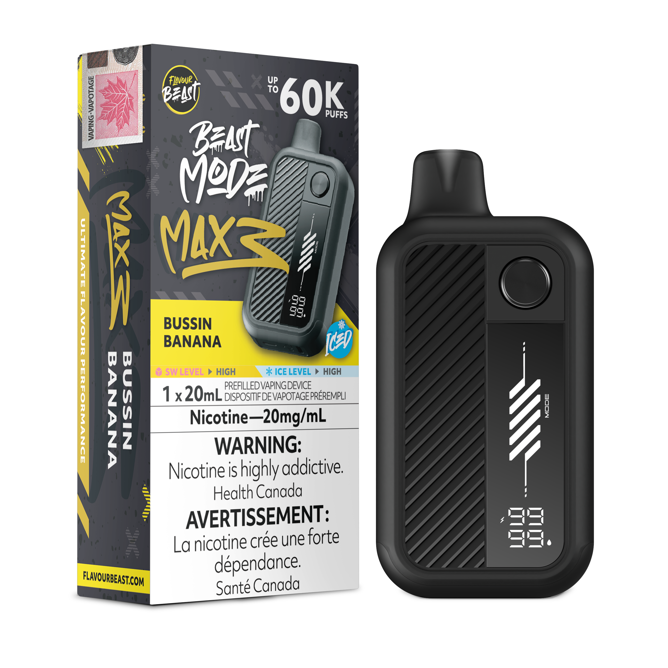 Flavour Beast Beast Mode Max 3 - Bussin Banana Iced