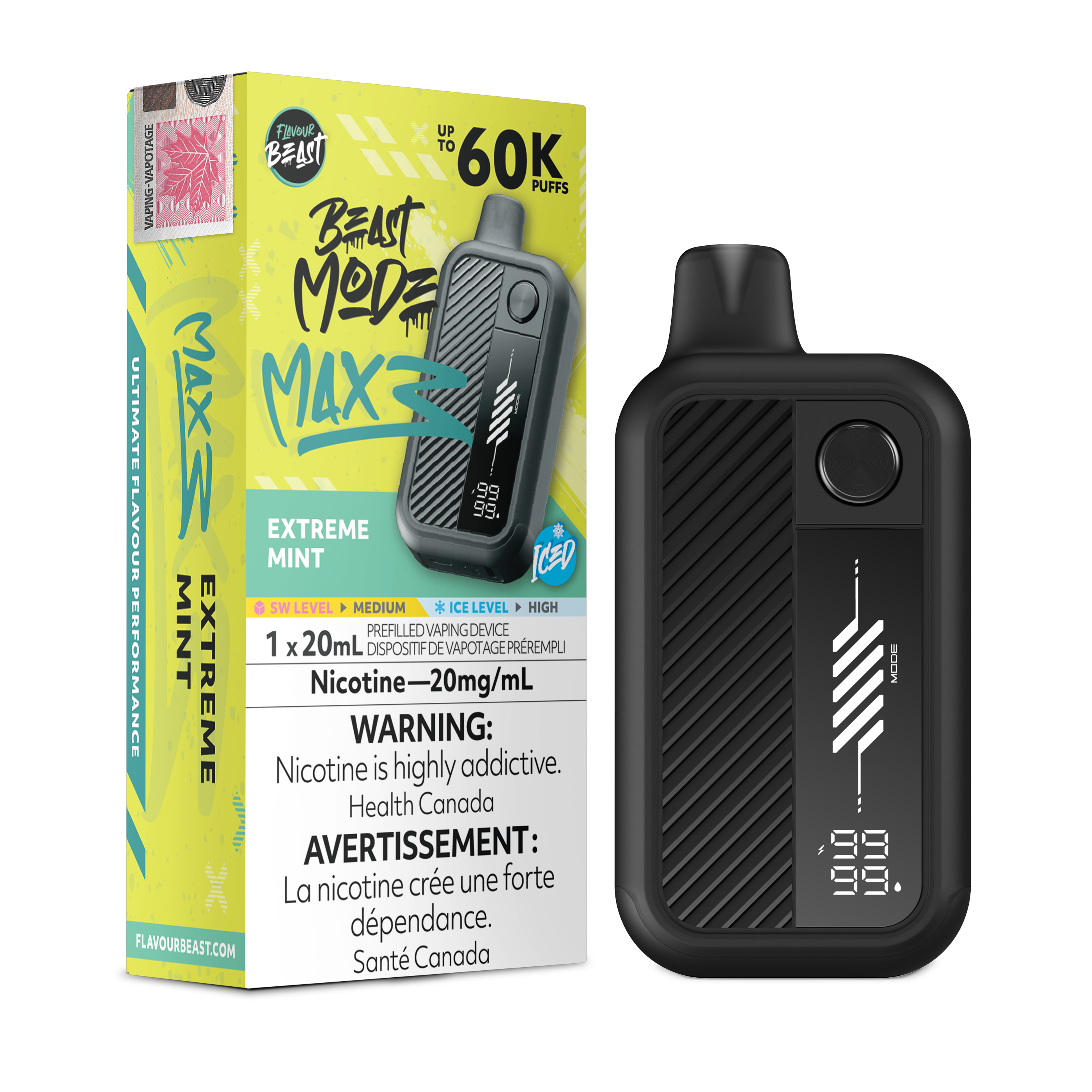 Flavour Beast Beast Mode Max 3 - Extreme Mint Iced