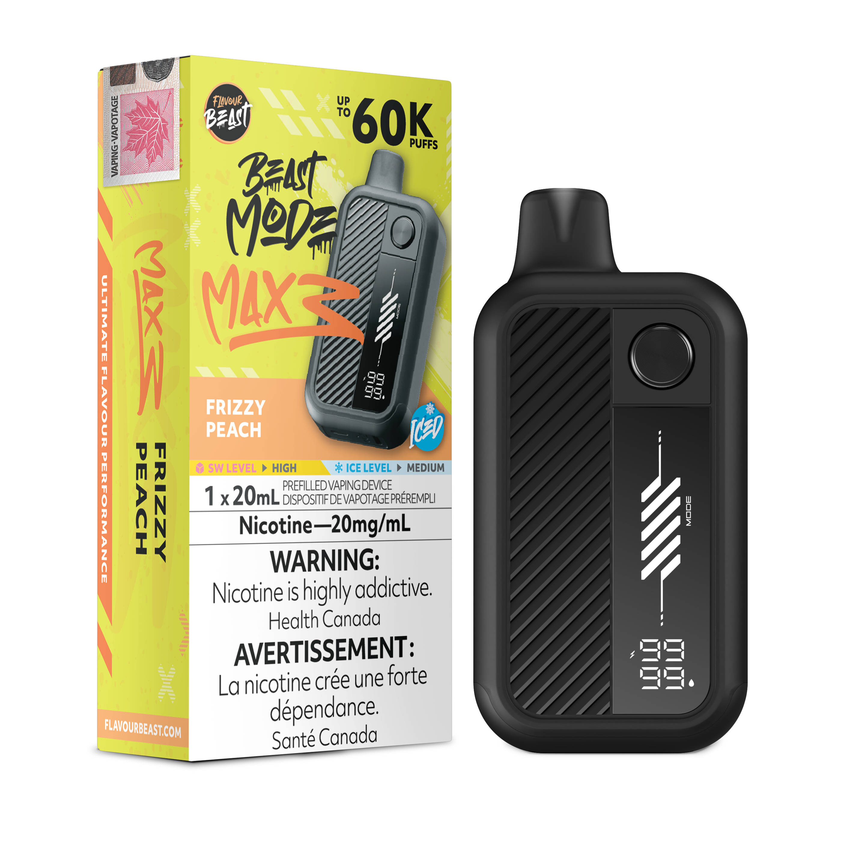 Flavour Beast Beast Mode Max 3 - Frizzy Peach Iced