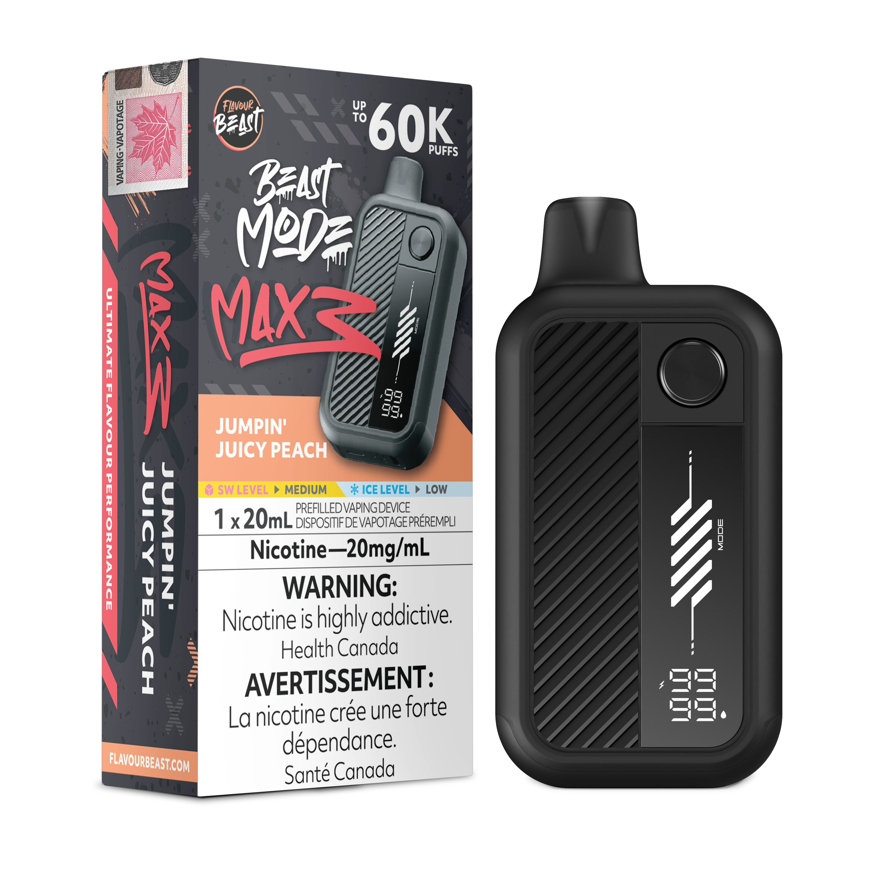Flavour Beast Beast Mode Max 3 - Jumpin' Juicy Peach