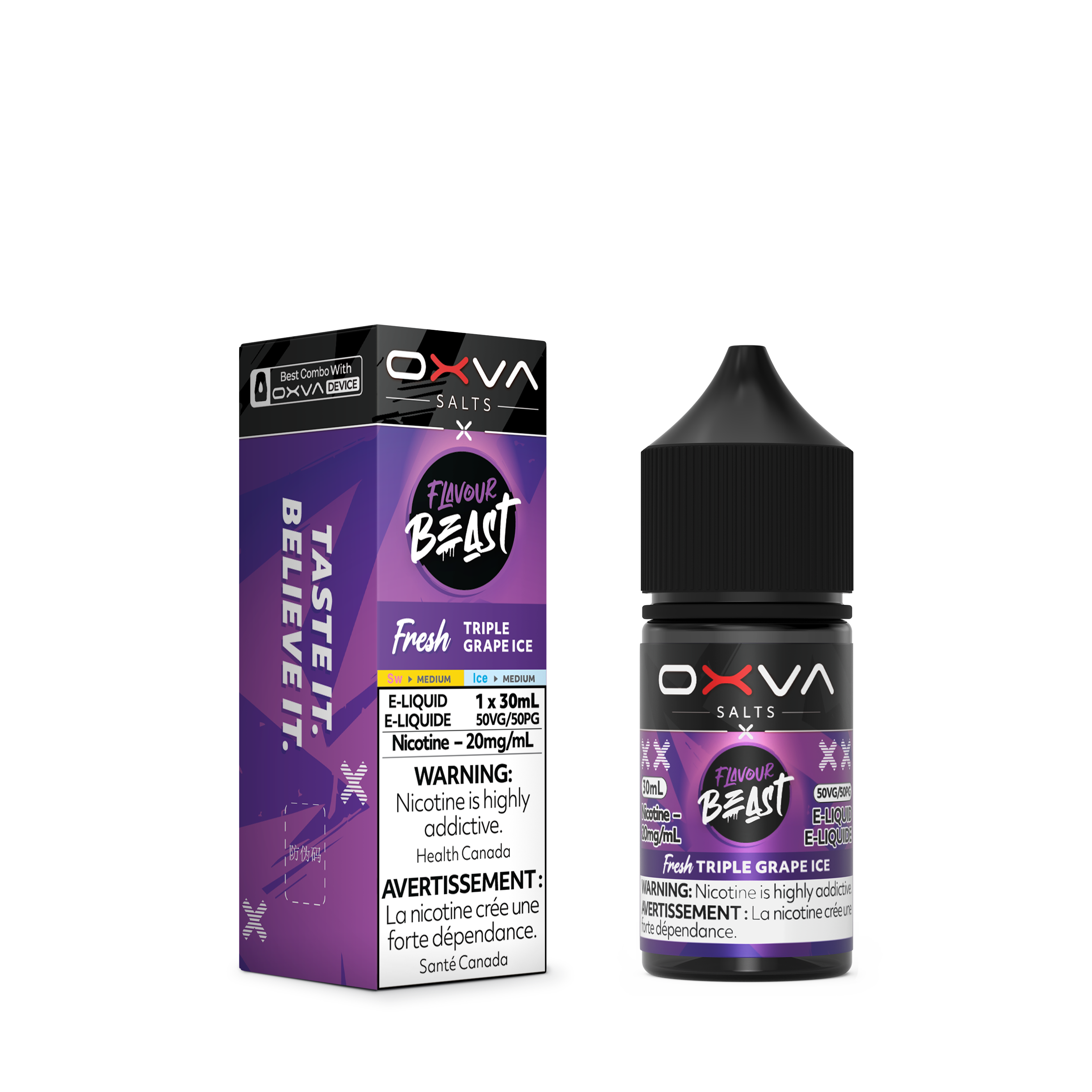 Flavour Beast x OXVA E-Liquid - Triple Grape Ice