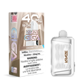Kraze Giga 40ml disposable vape device next to its retail packaging box on a plain white background. The box is beige and white with prominent product branding and health warning text.