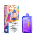 A purple 40 mL disposable vape device next to its colorful retail box on a plain white background. The box features 'KRAZE GIGA' branding and a prominent warning label.