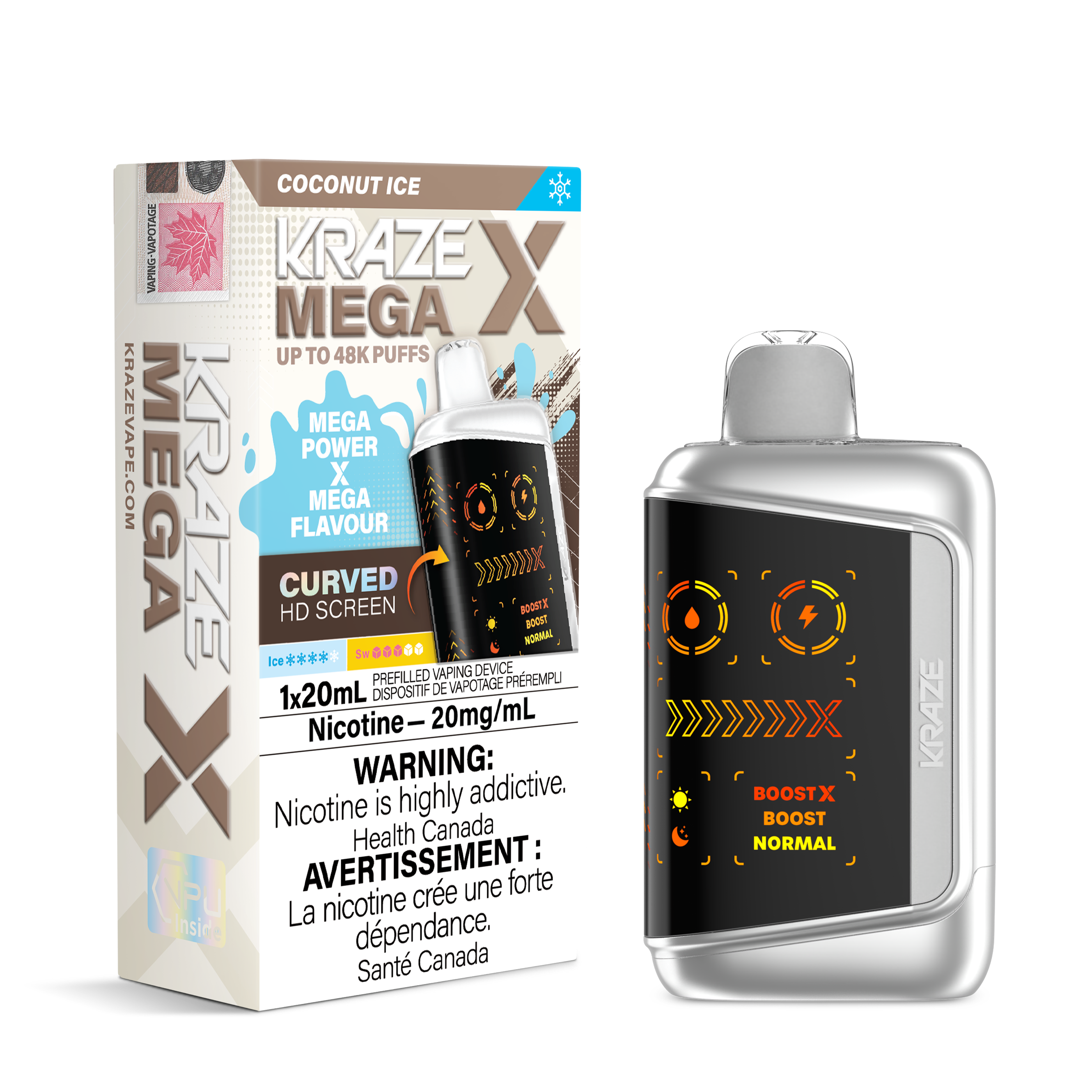 Kraze Mega X - Coconut Ice