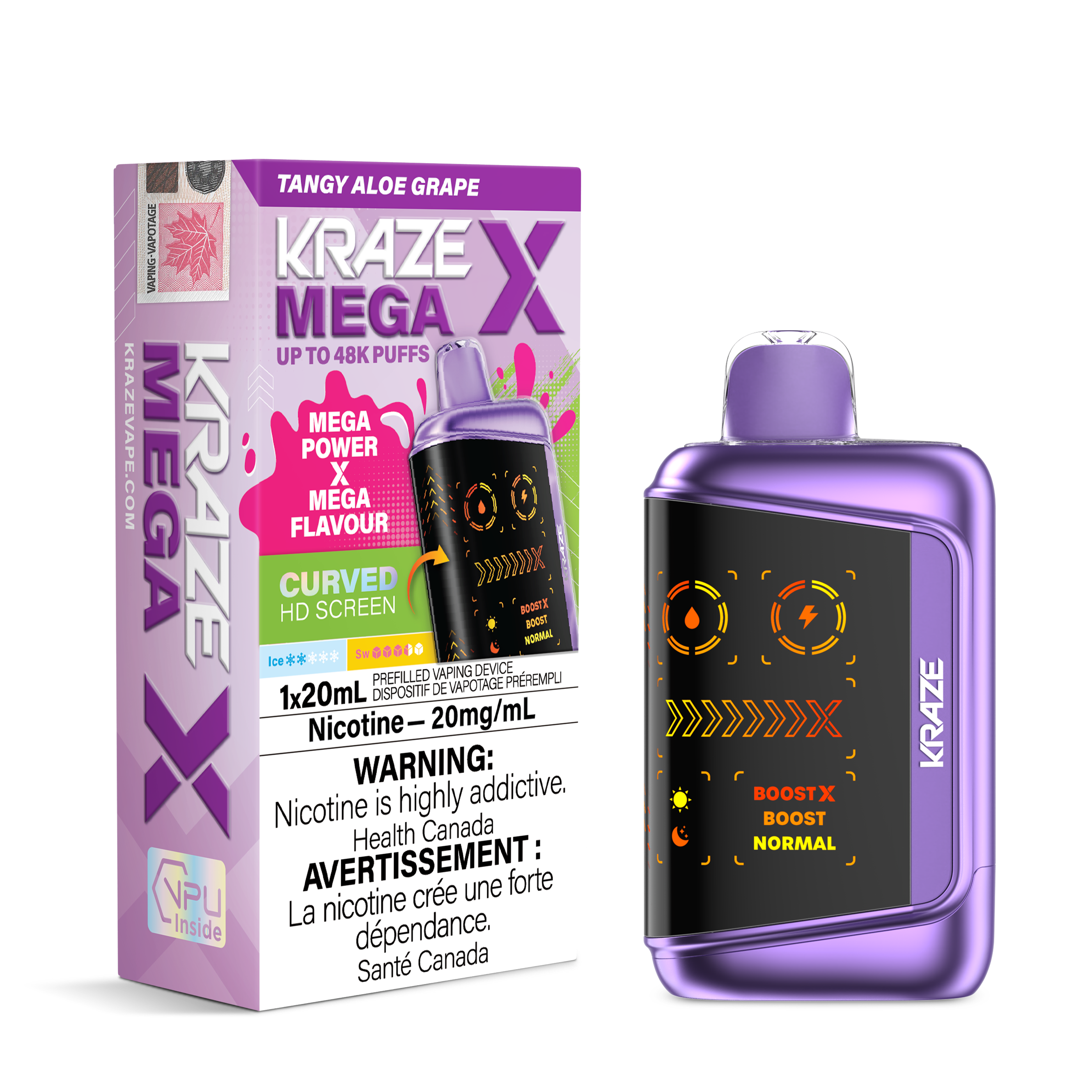 Kraze Mega X - Tangy Aloe Grape