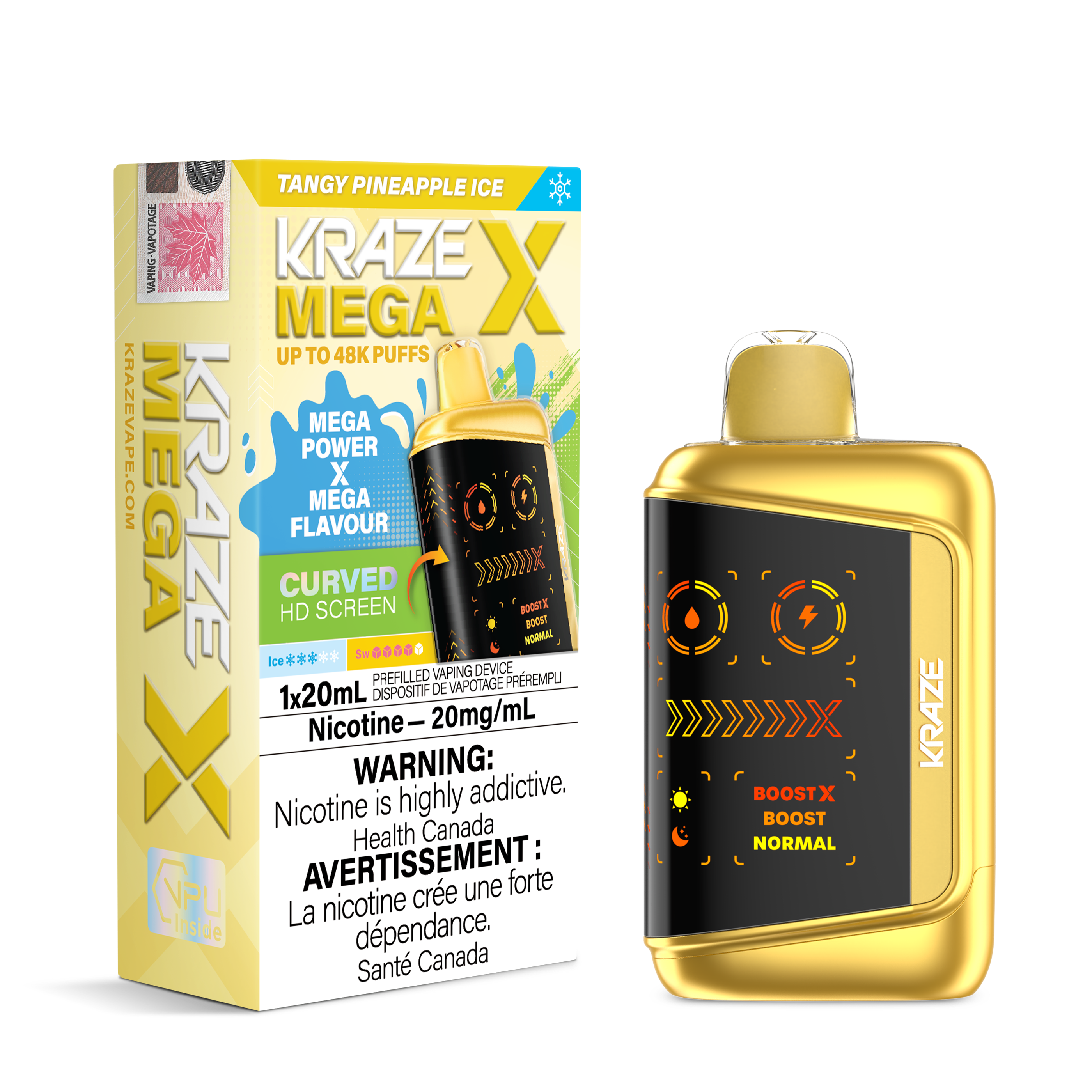 Kraze Mega X - Tangy Pineapple Ice