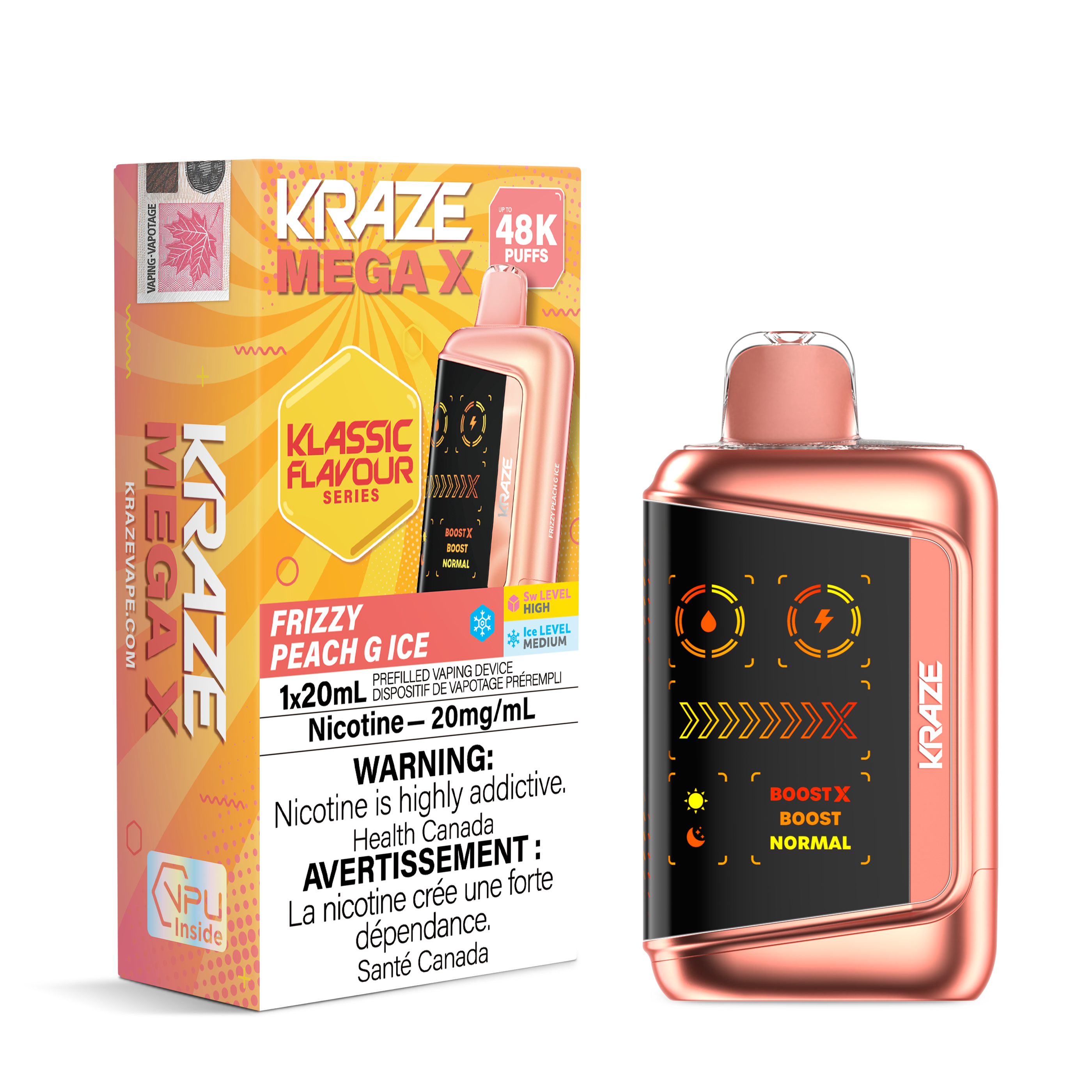 Kraze Mega X - Frizzy Peach G Ice