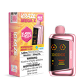 Kraze vape device and packaging with pink and black design on a white background