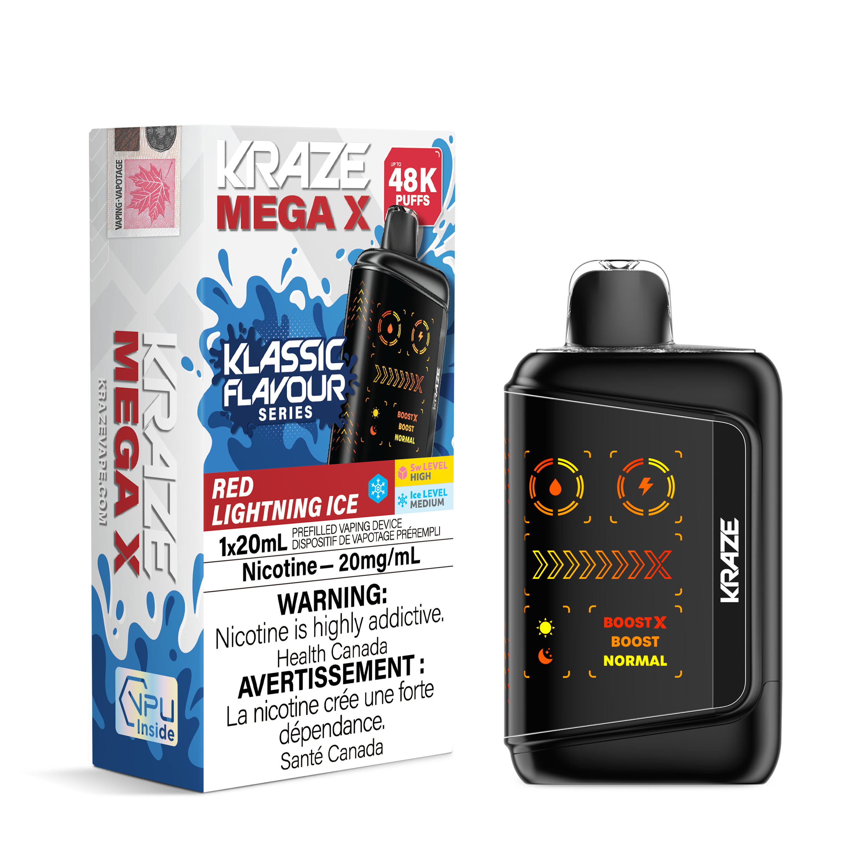 Kraze Mega X - Red Lightning Ice