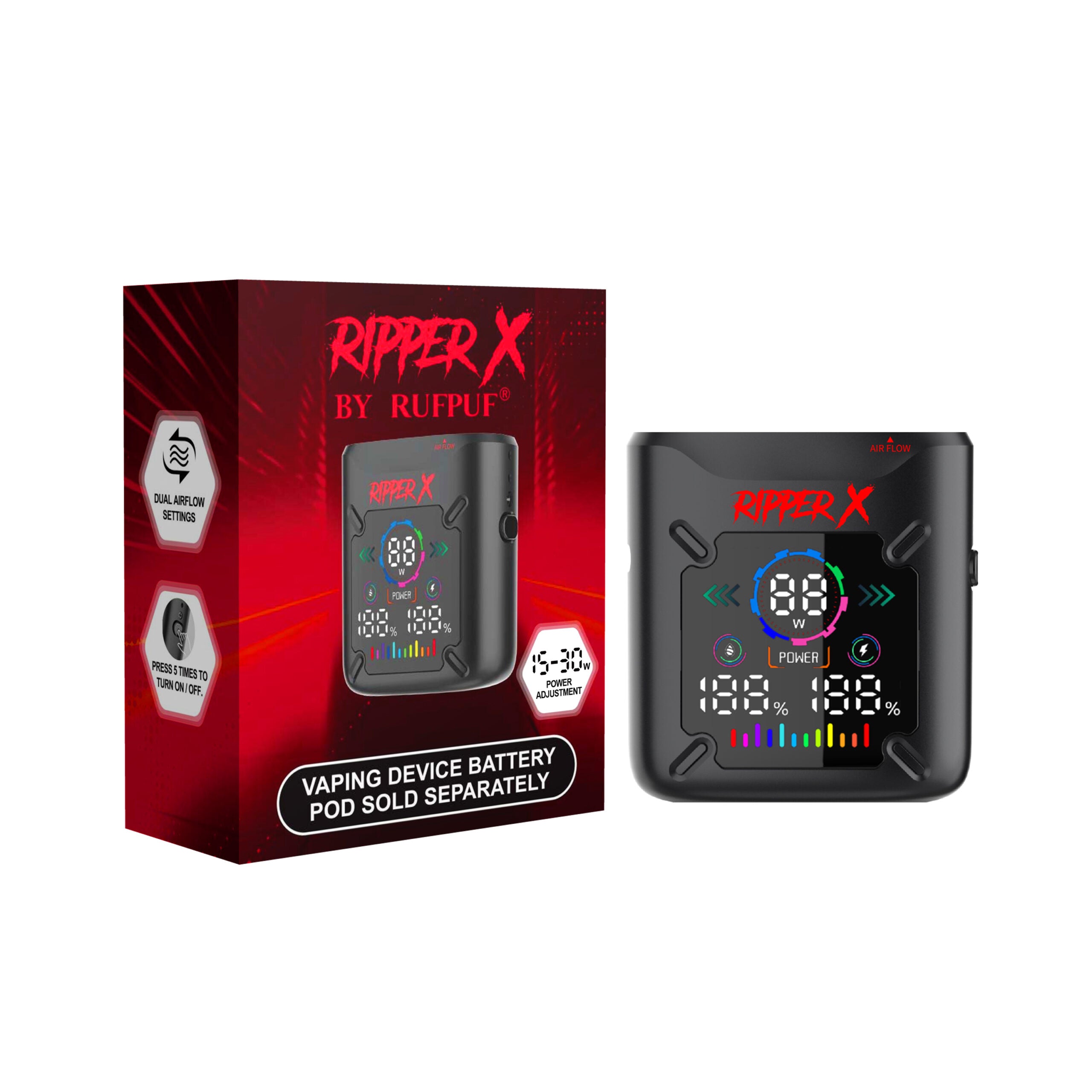 Ripper X - Ultra Battery / Metallic Black Red
