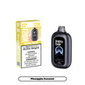 Insta Bar vape device and packaging with 'Pineapple Coconut' flavor on a white background