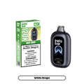 Insta Bar vape device and packaging with 'White Grape' flavor on a white background